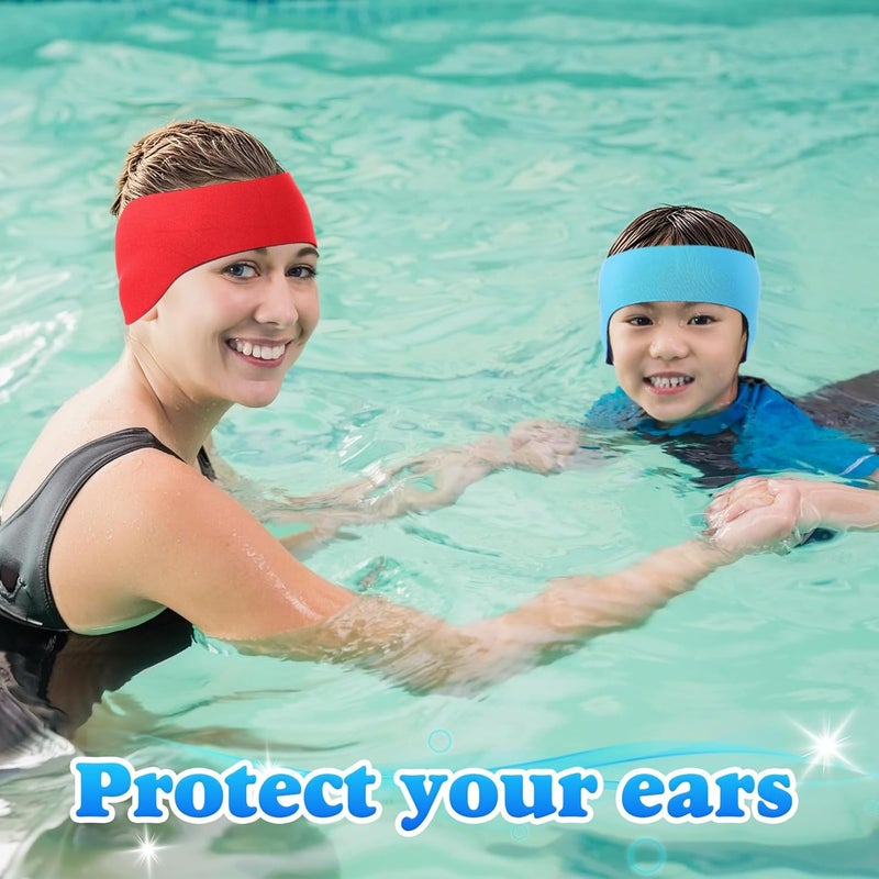 Jamntower 6 Pcs Quality Swimming Headbands Multicolor Swimming Headbands Large Ear Bands Safety Ear Protection Pool Summer - Image 5
